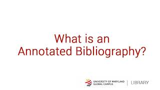 How to Write an Annotated Bibliography  APA 7th Edition [upl. by Russia]