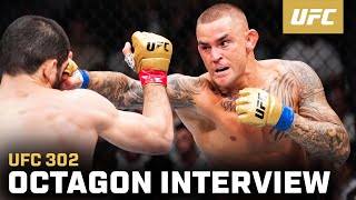 Dustin Poirier Octagon Interview  UFC 302 [upl. by Erinna903]