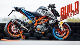 SICKEST STREETBIKE OF 2019 Duke 390 street build  part 4  RokON vlog 80 [upl. by Weed]