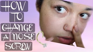 How To Change A Nose Screw Tutorial [upl. by Schifra427]