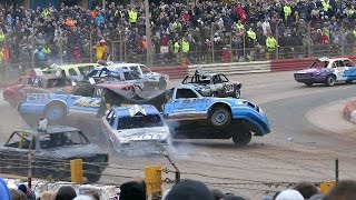 Banger Racing Arena Essex Firecracker XXV Plus Reliant Robin Bangers 6112016 [upl. by Atena]