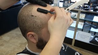 How To Shave Head And Beard With A Straight Razor [upl. by Naiviv]