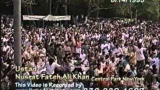 YouTube  Nusrat Fateh Ali Khan in Central Park New Yorkflv [upl. by Aihsila74]