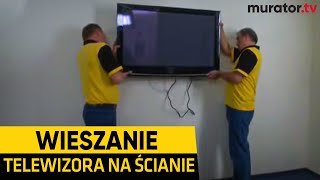 Wieszanie telewizora na ścianie  krok po kroku  DOMOWE SOS [upl. by Rosy]