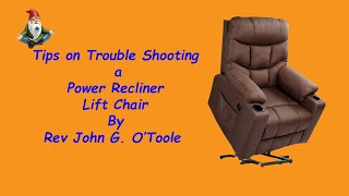 Tips on Troubleshooting a Lift Chair [upl. by Krissy]