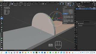 Extrude Half Circle From Plane [upl. by Brost]