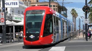 Trams and buses in Glenelg  Adelaide Metro [upl. by Korwun]