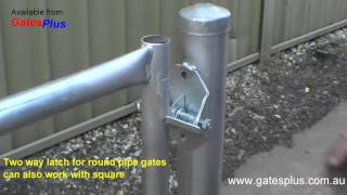 Gate Latch 2 way for round pipe and square [upl. by Htezzil]