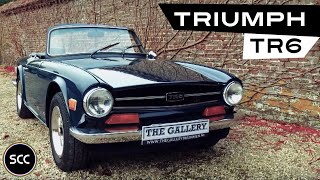 TRIUMPH TR6 Convertible 1976  Modest test drive  Engine sound  SCC TV [upl. by Johnnie546]