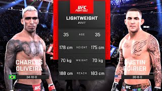 UFC 5 CHARLES OLIVEIRA vs DUSTIN POIRIER CPU [upl. by Ennaylloh]