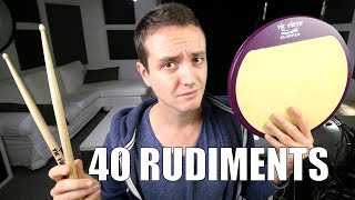 All 40 Rudiments  Daily Drum Lesson [upl. by Janey]