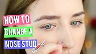 How To Put In amp Take Out A Nose Stud [upl. by Nosdrahcir215]