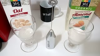 Oat Milk vs Almond Milk part 2 Frothing Test [upl. by Schroder289]