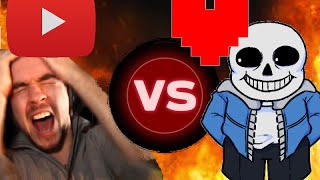 Youtubers React To Beating Sans [upl. by Ittam]