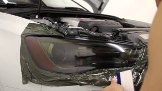 HOW TO Tint  Smoke Headlights using vinyl overlays  DIY [upl. by Neeluj]