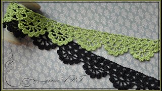 Easy to Crochet Tape Lace Edge pattern [upl. by Githens]