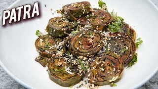 Homemade Gujarati Patra Recipe  How To Make Patra At Home  Traditional Gujarati Patra  Varun [upl. by Ciapha]